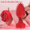 SMD Vibra Plug Rose Edition, Remote Controlled Butt Plug Vibrator, Πρωκτική Σφήνα με Δόνηση και Απομακρυσμένο Έλεγχο, Red