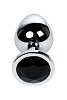 SMD Butt Plug, Πρωκτική Σφήνα S 7cm, Silver / Black Diamond