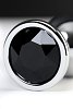 SMD Butt Plug, Πρωκτική Σφήνα S 7cm, Silver / Black Diamond