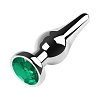 SMD Deeper, Rocket Metal Butt Plug, Πρωκτική Σφήνα S 10cm, Silver/Green