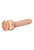 Dream Toys Real Love, Dual Density XXL Hyperrealistic Dildo, Thermoreactive, Suction Cup Base, 38cm, Flesh