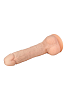 Dream Toys Real Love, Dual Density XXL Hyperrealistic Dildo, Thermoreactive, Suction Cup Base, 38cm, Flesh