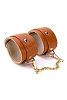 Dream Toys Blaze Elite Ankle Cuffs Cognac, Δερμάτινες Ποδοπέδες Vegan Leather, 12cm Metal Chain & Clip, Cognac Brown