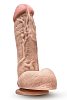 Dr Skin Mr. D, Realistic Dildo with Balls, Ρεαλιστικό Ομοιώμα Πέους με Όρχεις και Βεντούζα, 21.5cm, Beige