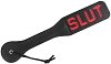 SMD SLUTED Fetish Spanking Paddle Series, BDSM Imprint Spanking Paddle, Faux Leather, 32cm, Black
