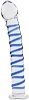 SMD Celestial, Glass Dildo with Blue Raised Spiral Texture & Mushroom Tip 17cm, Clear / Blue