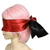 SMD Prime Instict, BDSM Satin Band Blindfold, Σατέν Μάσκα Ματιών 150cm, Black/Red