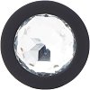 SMD Diamond Silicone Butt plug, Πρωκτική Σφήνα Σιλικόνης, 8cm, Medium, Black