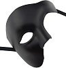 SMD Misterio Black Phantom Roleplay BDSM Mask, Half-Mask Adjustable Design, Unisex, Black