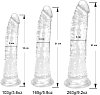 SMD Vanguard Set, Realistic Dildo Realistic Dildo with Suction Cup, Set of 3 (18 / 21 / 23cm), Clear