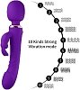 SMD LimitLess Wand Vibrator, 3-in1 Rabbit Ασύρματος Κλειτοριδικός δονητής & Realistic Dildo, Purple