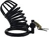 SMD Men Chastity Cage Adjustable Size, Κλουβί Πέους, Black