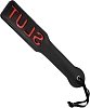 SMD SLUTED Fetish Spanking Paddle Series, BDSM Imprint Spanking Paddle, Faux Leather, 32cm, Black