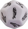SMD Lucky Lovers White Dice, Couples Intimacy Game Play Dice With 12 Positions, Ερωτικό Ζάρι με 12 Στάσεις, White