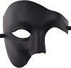 SMD Misterio Black Phantom Roleplay BDSM Mask, Half-Mask Adjustable Design, Unisex, Black