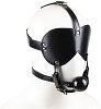 SMD Ballistix, Leather Eye Mask with Ball Mouth Gag, Black
