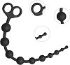 SMD Decimorum, Anal Silicone Chain with 10 Beads, Πρωκτικές Χάντρες Σιλικόνης, Black