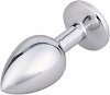 SMD Analyzer Triple Butt Plug Set, Πρωκτική Σφήνα Σετ των 3 (Small / Medium / Large ), Silver / Pink Diamond