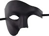 SMD Misterio Black Phantom Roleplay BDSM Mask, Half-Mask Adjustable Design, Unisex, Black