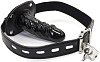 SMD Lockable Mouth Gag Dildo, Δερμάτινη Ζώνη με Φίμωτρο, Black