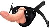 SMD Sentinel, Strap on Harness με Ρεαλιστικό Dildo & Adjustable Waist and Thighs, Brown