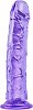 SMD Vanguard Realistic Clear Dildo With Suction Cup, Ρεαλιστικό Διάφανο Dildo με Βεντούζα, 18cm, Purple / Clear