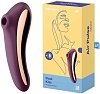 Satisfyer Dual Kiss Air Pulse Vibrator, Wine Red