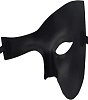 SMD Misterio Black Phantom Roleplay BDSM Mask, Half-Mask Adjustable Design, Unisex, Black