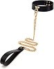SMD Twisted Metal, BDSM Supreme Collar And Leash Set, Black / Gold
