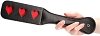 Shots Ouch! Paddle Hearts, by Vegan Leather, Black