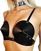SMD Obsidian, Leather Bullet Cup Harness, One Size, Black