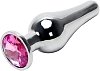 SMD Deeper, Rocket Metal Butt Plug, Πρωκτική Σφήνα S 10cm, Silver/Pink
