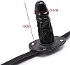 SMD Lockable Mouth Gag Dildo, Δερμάτινη Ζώνη με Φίμωτρο, Black