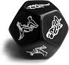 SMD Lucky Lovers Black Dice, Couples Game Intimacy Night Dice with 12 Positions, Ερωτικό Ζάρι για Ζευγάρια με 12 Στάσεις, Black