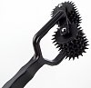 SMD SpireX, Spiked Double 5 Row Pinwheel, Dual Sensitivity Wheel, Black