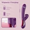 Tracy's Dog Beta Rabbit 3-in-1 Sucking Swing Vibrator, 3 Suction & 10 Vibration Modes, Purple