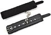 SMD GuiltyMe Handcuffs, Χειροπέδες από Vegan Leather & Fur, Black