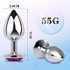 SMD Butt Plug, Πρωκτική Σφήνα S 7cm, Silver / Pink Diamond