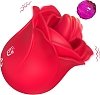 SMD Keeps Giving, Tongue Clitoral Rose Vibrator με 9 Licking + 9 Vibrating Modes, Rose Red