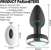SMD Vibra Plug Light Up, Remote Controlled Led Butt Plug Vibrator, Πρωκτική Led Σφήνα με Δόνηση με Χειρισμό μέσω Remote, Black