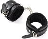 SMD GuiltyMe Handcuffs, Χειροπέδες από Vegan Leather & Fur, Black