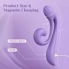 Tracy's Dog Junibell Clitoral Rabbit Vibrator, Dual Stimualtion, Liquid Silicone, 10 Vibration Modes, Whisper-Quiet, Lavender