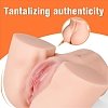 SMD Menjoy Emilia, 2-in-1 Masturbator with 3D Textured Realistic Pussy & Ass, Super Soft Skin, Flesh