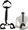 SMD Bound & Helpless, BDSM Neck & Wrist Restraint Kit for Beginners, Black