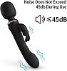 SMD LimitLess Wand Vibrator, 3-in1 Rabbit Ασύρματος Κλειτοριδικός δονητής & Realistic Dildo, Purple