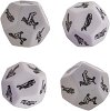 SMD Lucky Lovers White Dice, Couples Intimacy Game Play Dice With 12 Positions, Ερωτικό Ζάρι με 12 Στάσεις, White