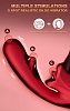 SMD Multitasker, Clitoral Licking, Flapping and G Spot Vibrator 3-in1, Διπλός Δονητής με 9 Vibrating Modes, Red