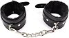 SMD GuiltyMe Handcuffs, Χειροπέδες από Vegan Leather & Fur, Black