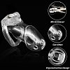 SMD EnCaged, Chastity Male Penis Cage, Adjustable 4 Fits, Hidden Lock & Hollow Design, Clear