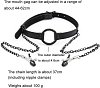 SMD Good Hoe, Mouth Gag with Nipple Clamps, BDSM Set Leather Gag and Nipple Clamps
